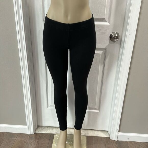 J CREW BLACK LEGGINGS MEDIUM 32” INSEAM - Picture 1 of 5